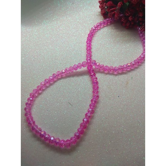 Бусины стеклянные 6 мм №70 цв. ярко-розовый АВ, цена за 25 шт