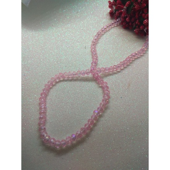 Бусины стеклянные 6 мм №98 цв. светло-розовый АВ, цена за 25 шт