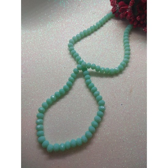 Бусины стеклянные 6 мм №68 цв. аквамарин матовый, цена за 25 шт