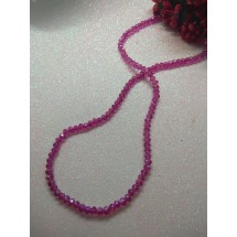 Бусины стеклянные 4 мм темно-розовый прозрачный АВ №27, цена за 50 шт