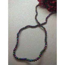 Бусины стеклянные 4 мм разноцветный металлик №22, цена за 50 шт