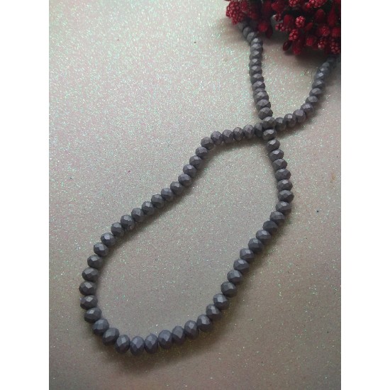 Бусины стеклянные 6 мм №59 цв. серый матовый, цена за 25 шт