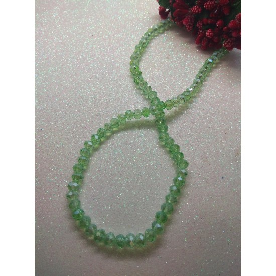 Бусины стеклянные 6 мм №56 цв. светло-зеленый АВ, цена за 25 шт