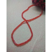 Бусины стеклянные 4 мм красный прозрачный АВ №14, цена за 50 шт