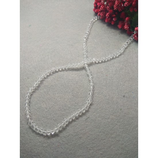 Бусины стеклянные 4 мм прозрачный №10, цена за 50 шт