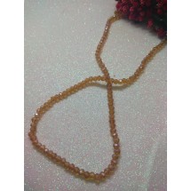 Бусины стеклянные 4 мм янтарный прозрачный АВ №9, цена за 50 шт