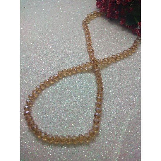 Бусины стеклянные 6 мм цв. шампань АВ, цена за 25 шт