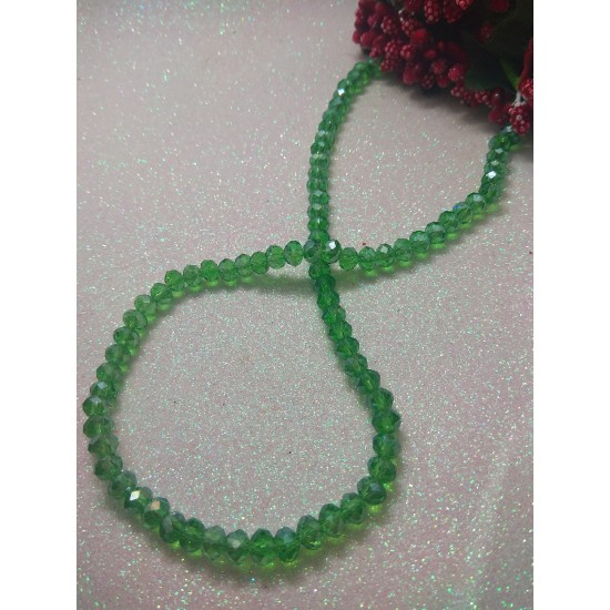 Бусины стеклянные 6 мм №49 цв. зеленый АВ, цена за 25 шт