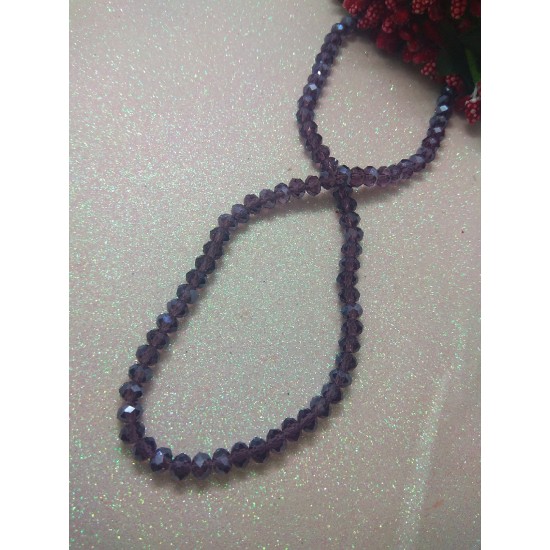 Бусины стеклянные 6 мм №48 цв. фиолетовый АВ, цена за 25 шт