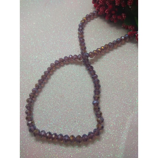 Бусины стеклянные 6 мм №97 цв. светло-фиолетовый АВ, цена за 25 шт