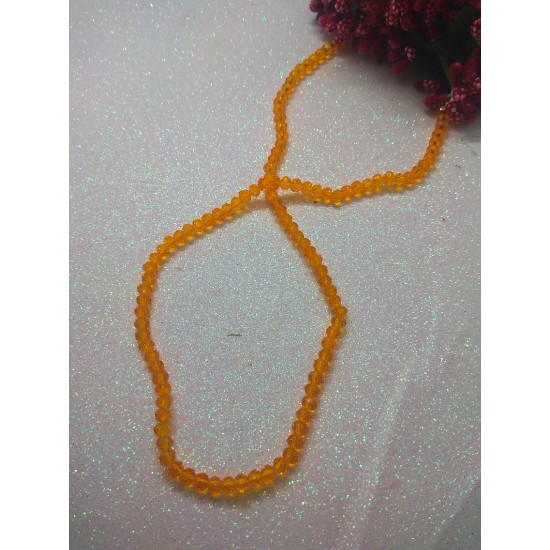 Бусины стеклянные 4 мм оранжевый прозрачный №84, цена за 50 шт