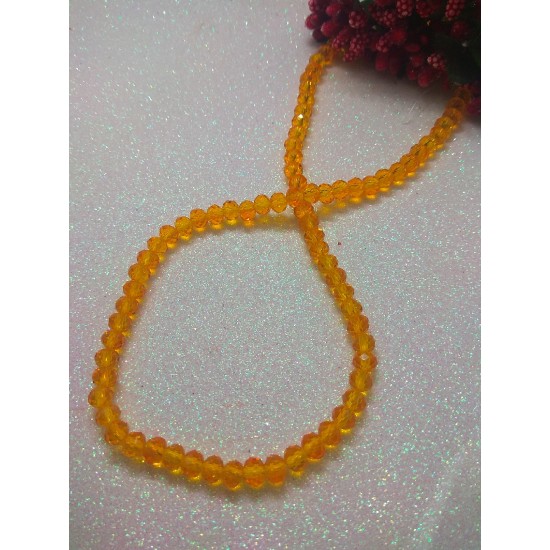 Бусины стеклянные 6 мм №85 цв. оранжевый, цена за 25 шт