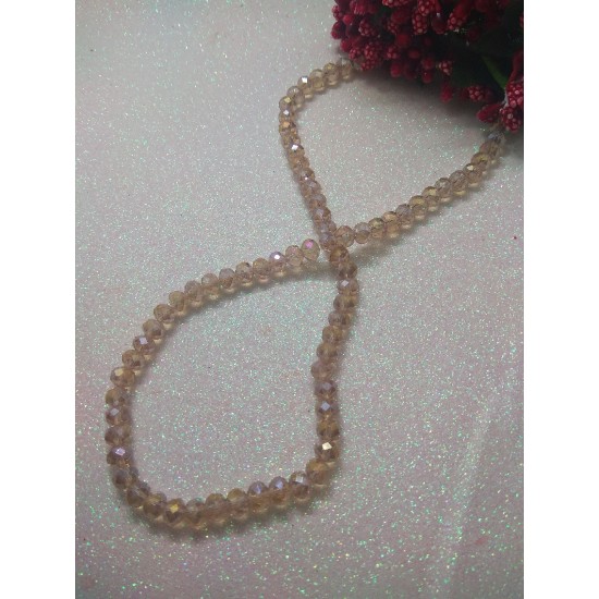 Бусины стеклянные 6 мм №95 цв. бежевый АВ, цена за 25 шт