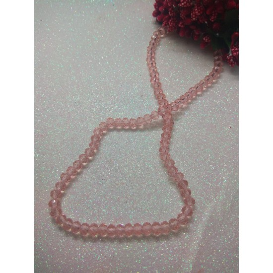 Бусины стеклянные 6 мм №92 цв. персиково-розовый, цена за 25 шт