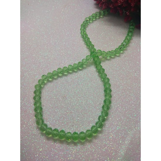 Бусины стеклянные 6 мм №89 цв. светло-зеленый, цена за 25 шт