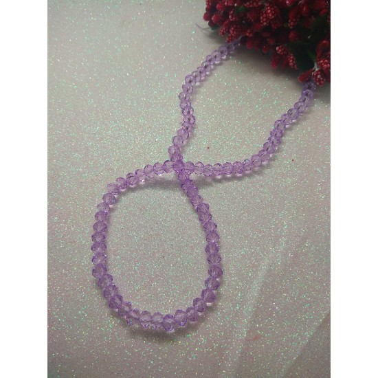 Бусины стеклянные 6 мм №45 цв. светло-сиреневый, цена за 25 шт