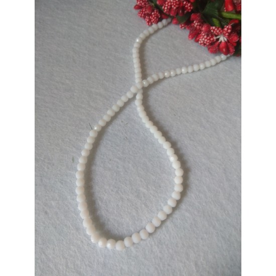 Бусины стеклянные Раунд 4 мм №1А, цена за 50 шт