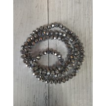 Бусины стеклянные 4 мм серебро №28, цена за 50 шт