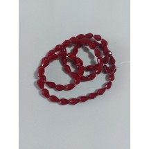 Бусины стеклянные матовые "Капля" 8*11 мм бордовый, цена за 10 шт