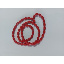 Бусины стеклянные матовые "Капля" 8*11 мм красный, цена за 10 шт