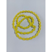 Бусины стеклянные матовые "Капля" 8*11 мм желтый, цена за 10 шт