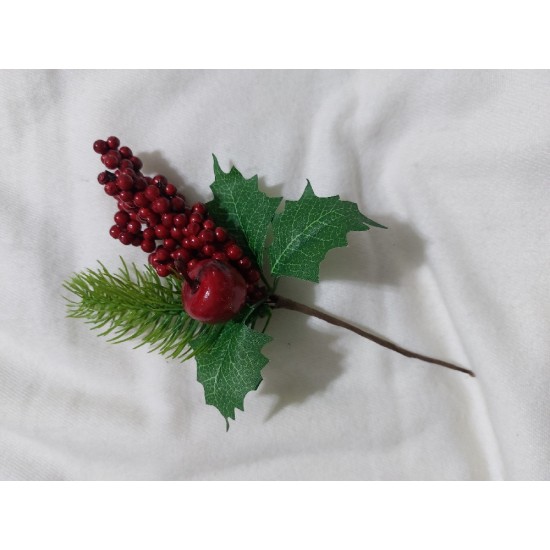 Ветка для декора новогодняя 21см, цена за 1 шт