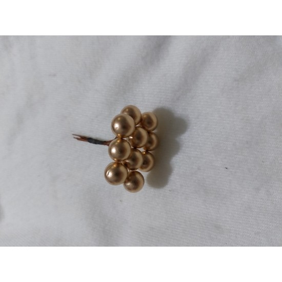 Ягоды на проволоке 12мм (цв. золотой), цена за 10 шт