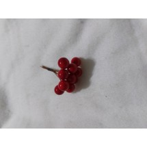 Ягоды на проволоке 12мм (цв. красный глянец), цена за 1 шт