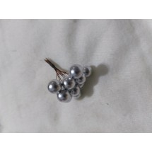 Ягоды на проволоке 12мм (цв. серябряный), цена за 10 шт