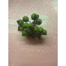 Ягодки сахарные на проволоке 12 мм цв. оливковый, цена за 20 ягодок