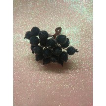 Ягодки сахарные на проволоке 12 мм цв. черный, цена за 20 ягодок