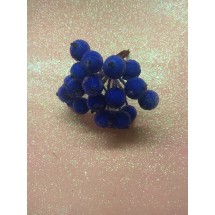 Ягодки сахарные на проволоке 12 мм цв. синий, цена за 20 ягодок