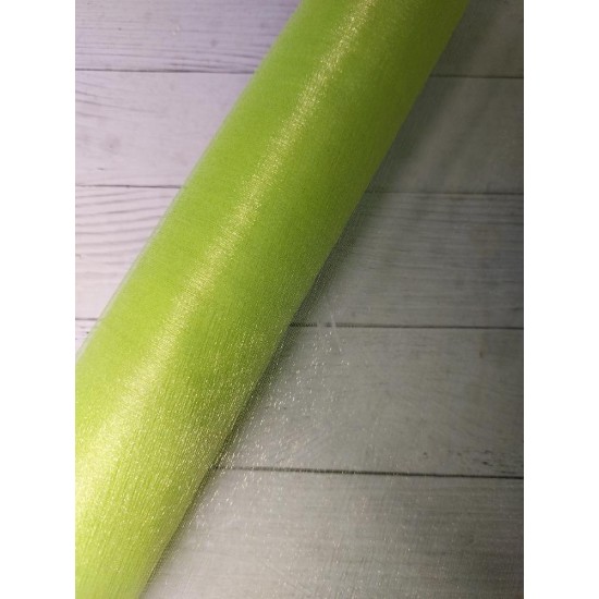 Органза в рулоне 47см*5ярдов цв. люминесцентный желтый, цена за рулон