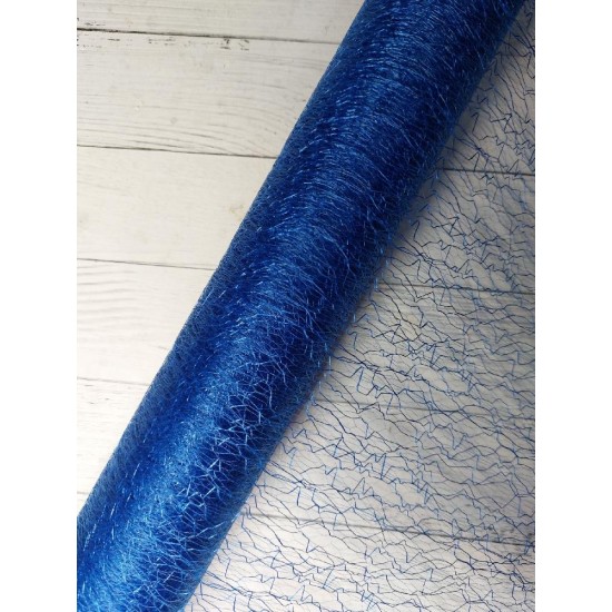 Сетка в рулоне 40см*5ярдов цв. синий, цена за рулон