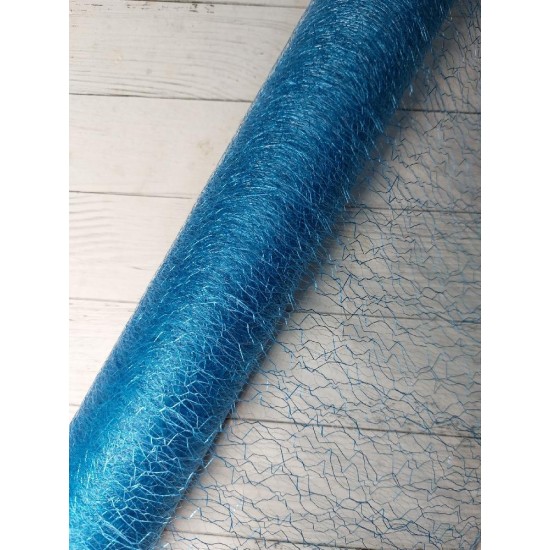 Сетка в рулоне 40см*5ярдов цв. голубой, цена за рулон