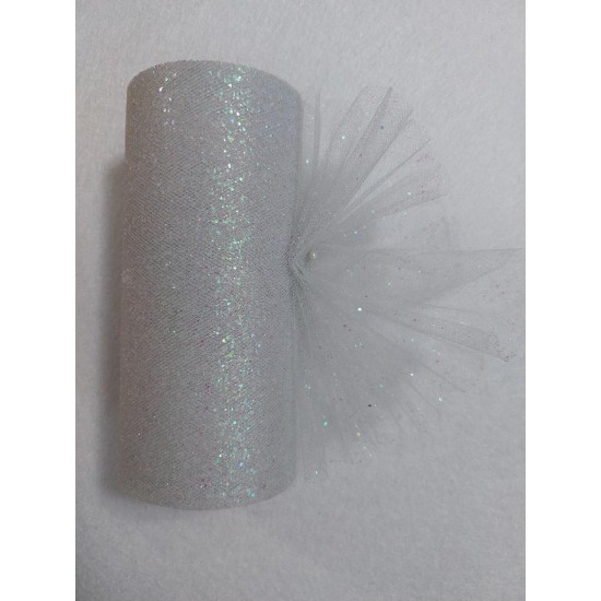 Фатин с блестками 15 см цв. св.-серый, цена за 1 м