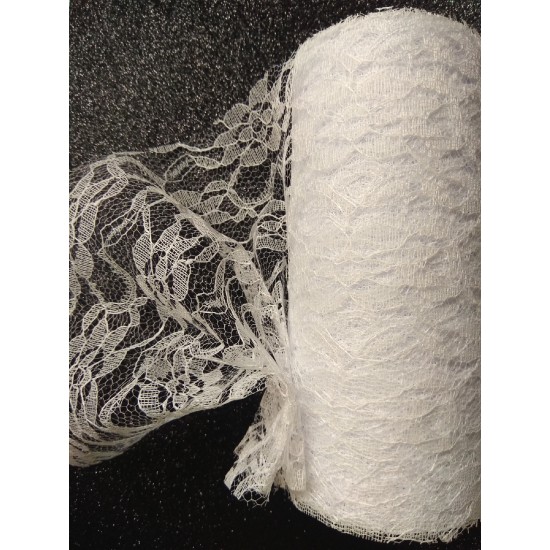 Фатин с узором "Цветы" 15 см, цена за 1 м