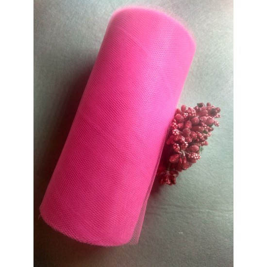 Фатин  15 см цв. ярко-розовый