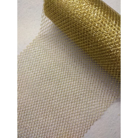 Сетка на шпульке 15 см цв. золото, цена за 50 см