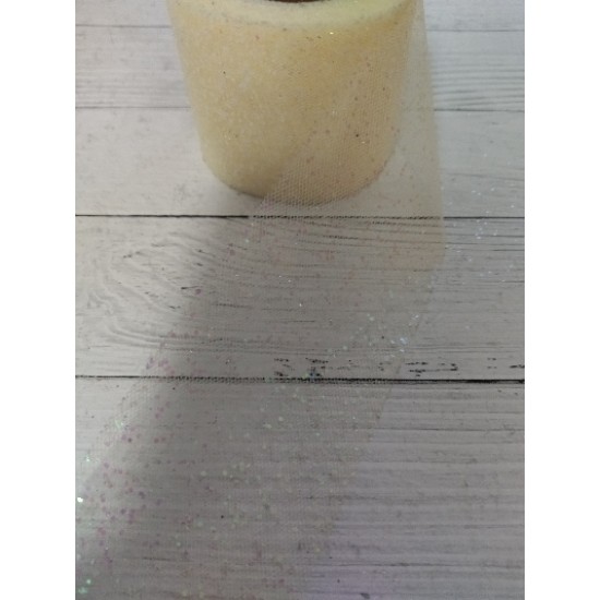 Фатин с блестками 5,5см (цв. св.желтый), цена за 1 м