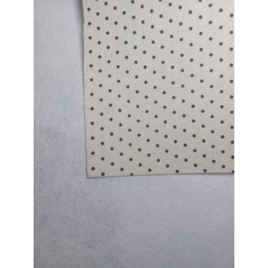 Фетр средней жесткости горох 1 мм (30*30 см) цв. белый, цена за лист