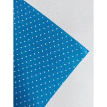 Фетр средней жесткости горох 1 мм (30*30 см) цв. голубой, цена за лист