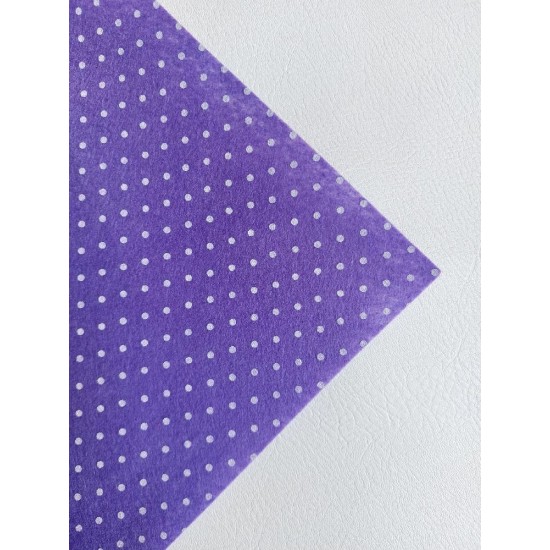 Фетр средней жесткости горох 1 мм (30*30 см) цв. фиолетовый, цена за лист