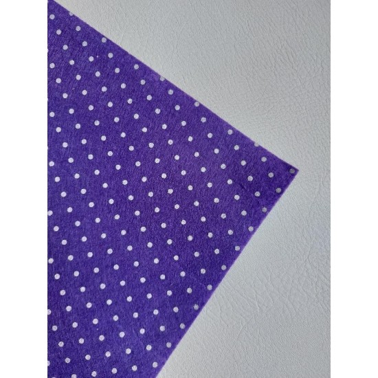 Фетр средней жесткости горох 1 мм (30*30 см) цв. темно-фиолетовый, цена за лист