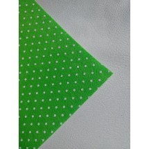 Фетр средней жесткости горох 1 мм (30*30 см) цв. салатовый, цена за лист
