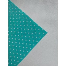 Фетр средней жесткости горох 1 мм (30*30 см) цв. мятный, цена за лист