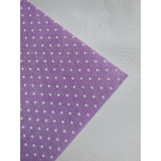 Фетр средней жесткости горох 1 мм (30*30 см) цв. сиреневый, цена за лист