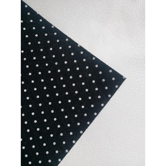 Фетр средней жесткости горох 1 мм (30*30 см) цв. черный, цена за лист