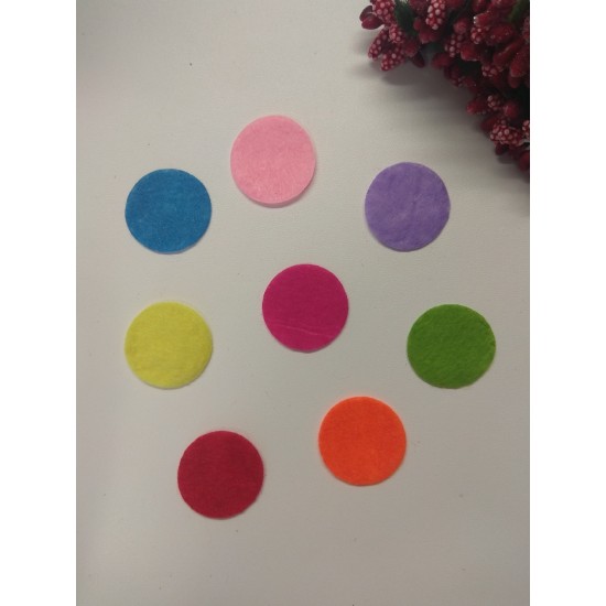 Фетровые кружочки 2,5 см цв. микс,  цена за 50 шт