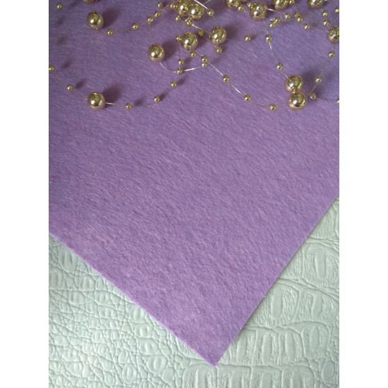 Фетр средней жесткости 1 мм (23*30 см) цв. сиреневый, цена за лист